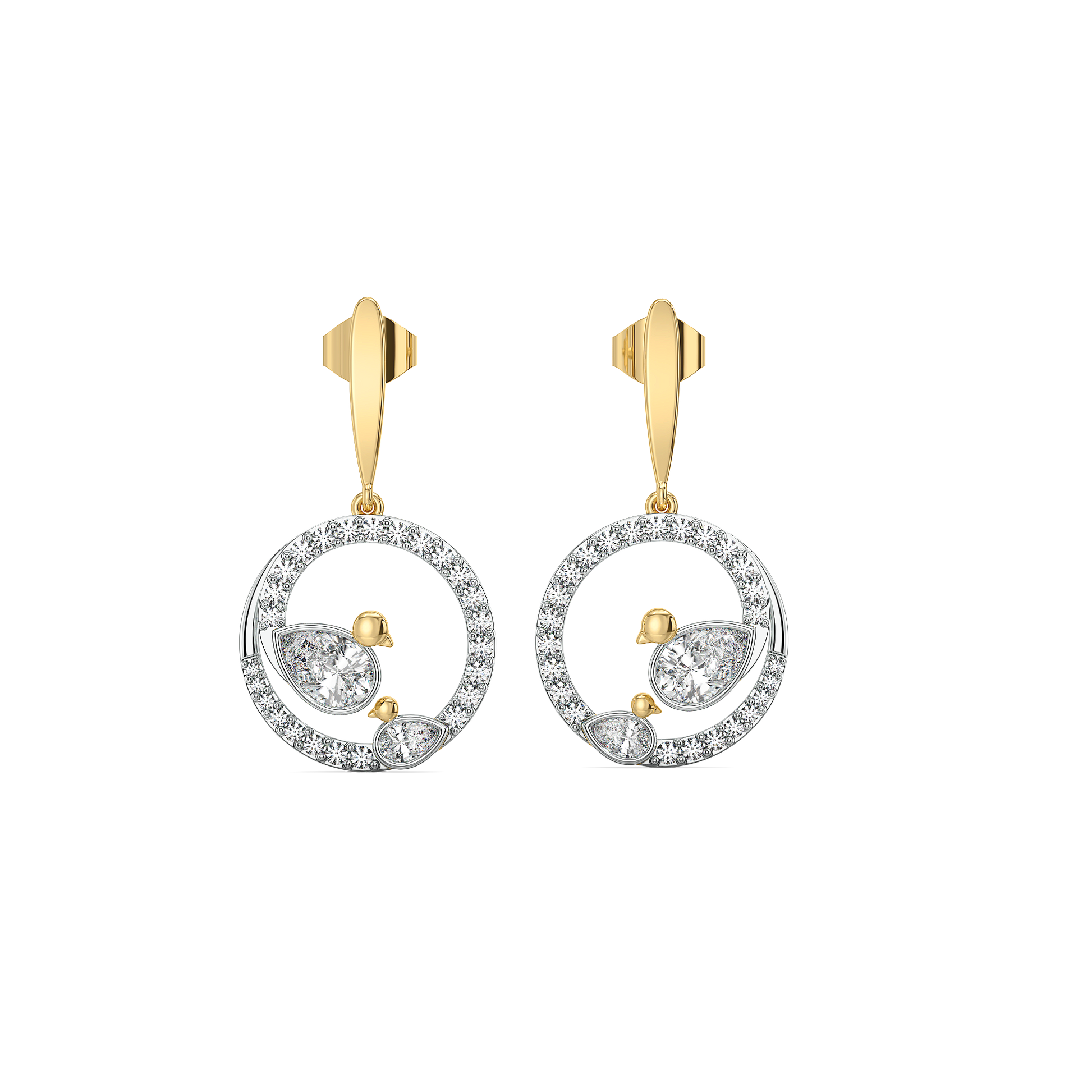Nestled Bonds - Lab Diamond Drop Earrings