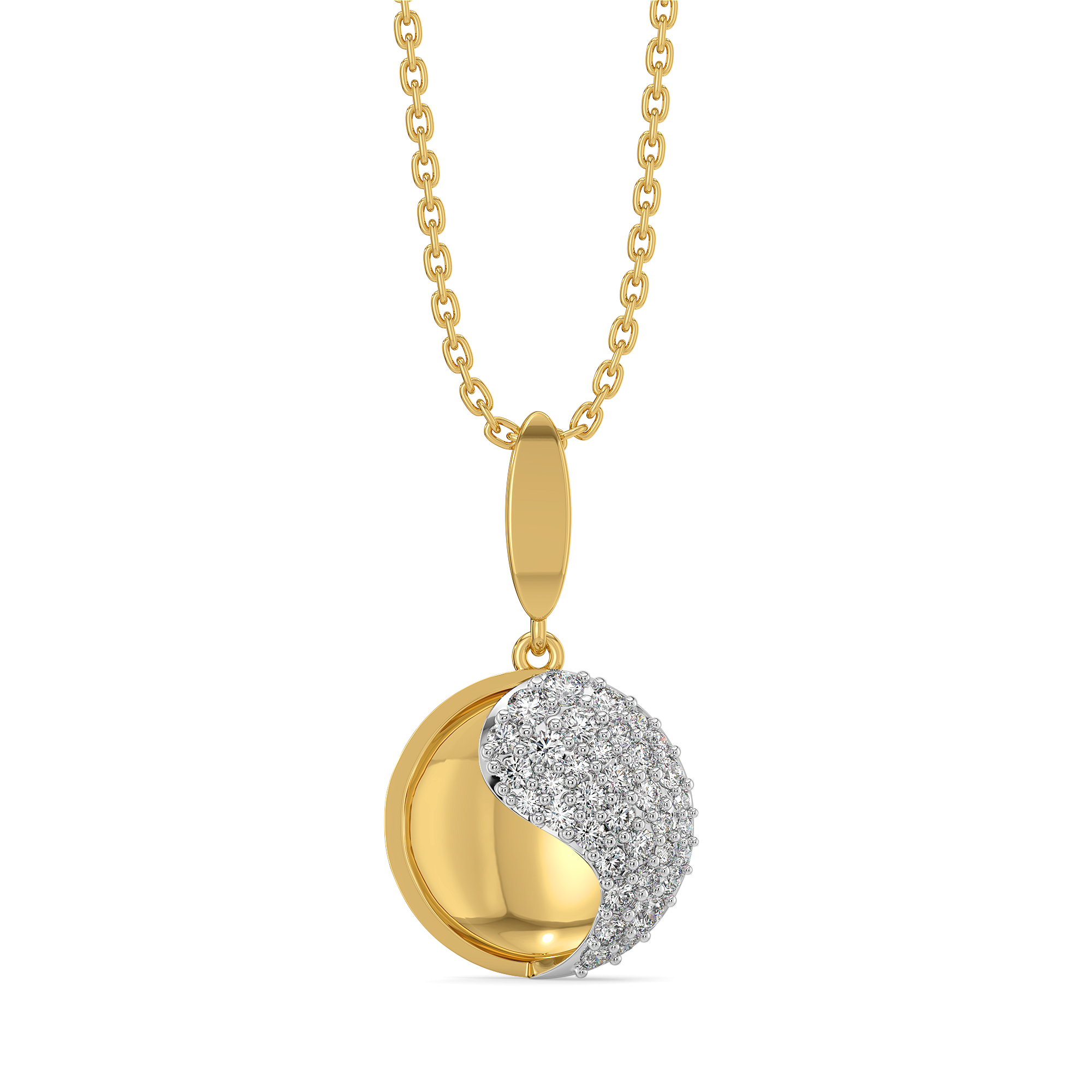Yin Yang - Lab Diamond Pendant