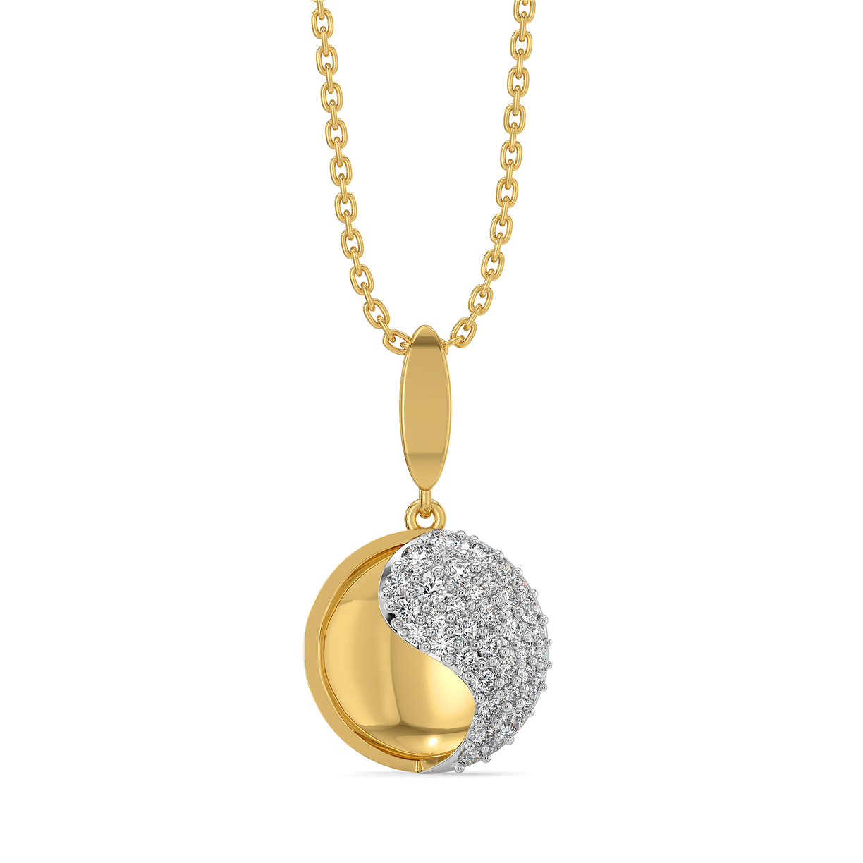 Yin Yang - Lab Diamond Pendant