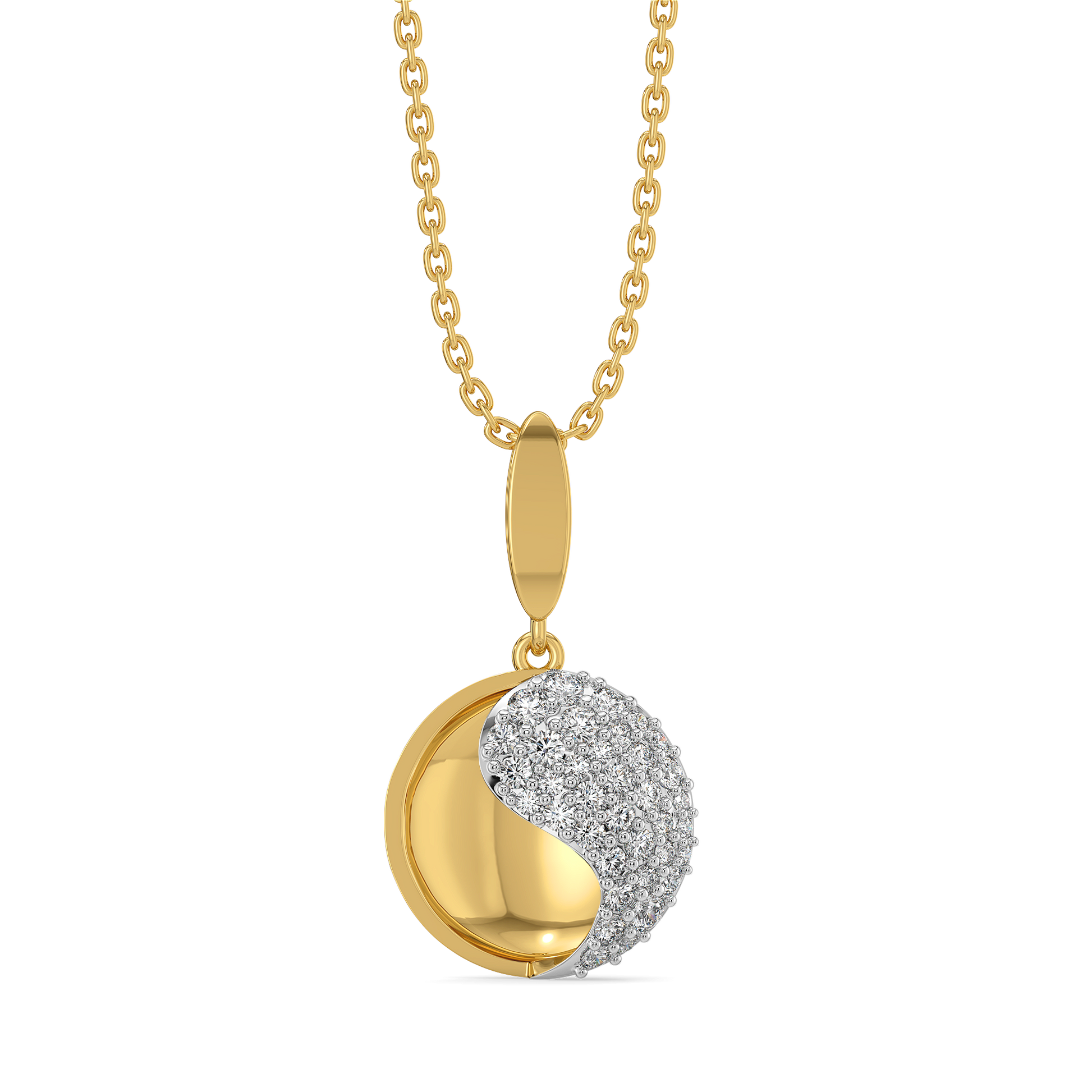 Yin Yang - Lab Diamond Pendant