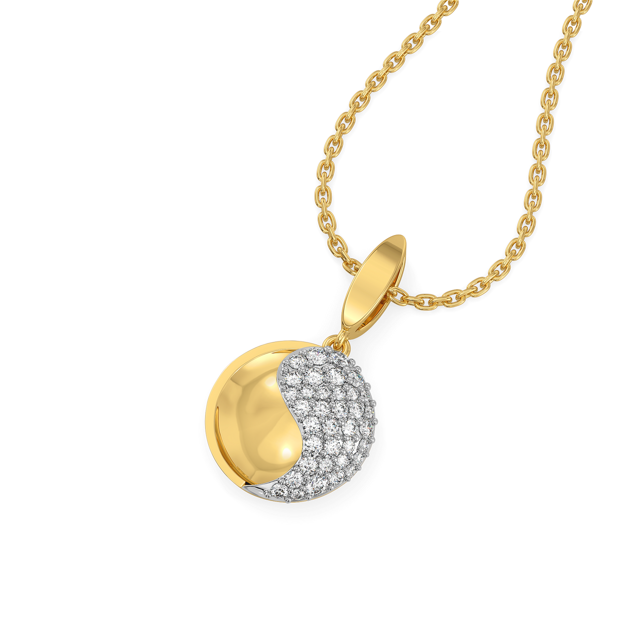 Yin Yang - Lab Diamond Pendant