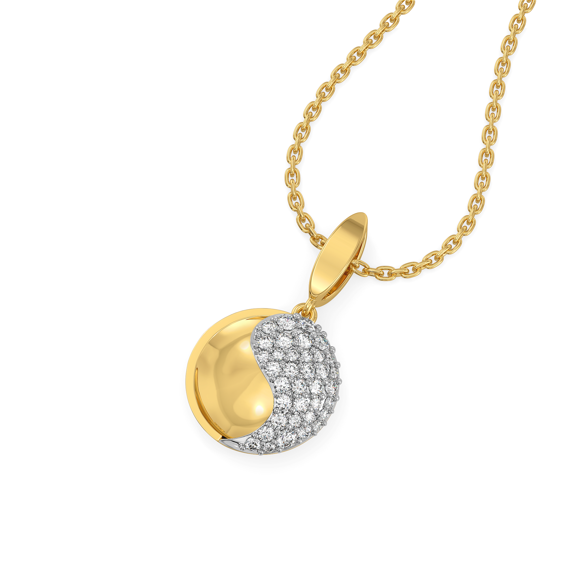 Yin Yang - Lab Diamond Pendant