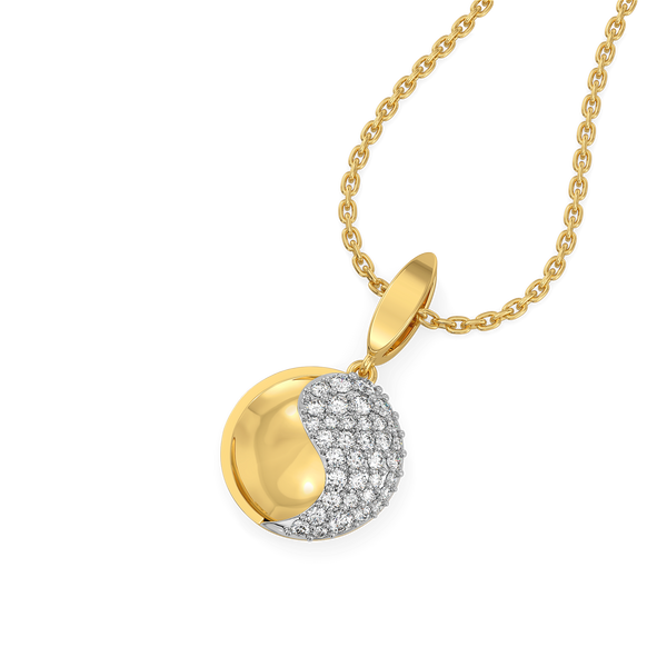 Lukson Yin Yang Lab Grown Diamond Pendant in India
