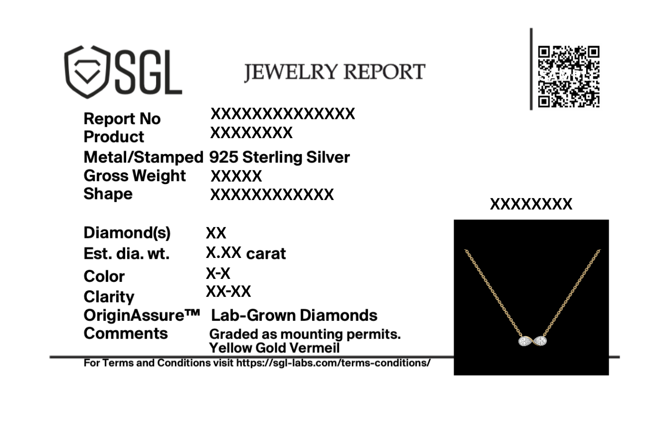 Infinity Pears - Lab Diamond Necklace