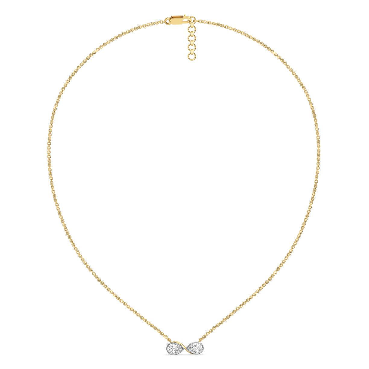 Infinity Pears - Lab Diamond Necklace