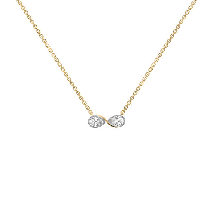 Infinity Pears - Lab Diamond Necklace