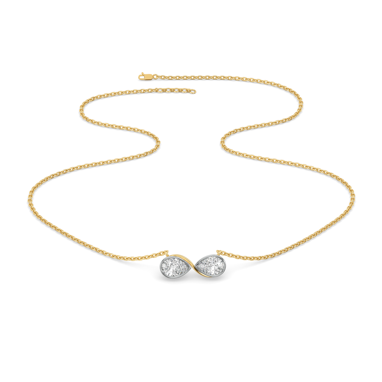 Infinity Pears - Lab Diamond Necklace