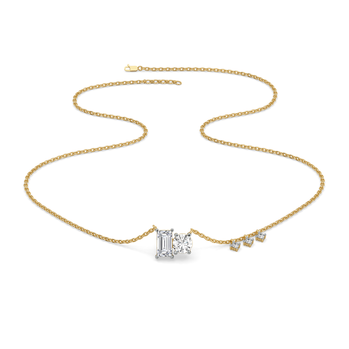 Baguette Brilliance - Lab Diamond Necklace