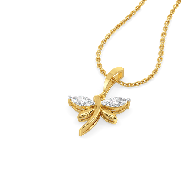 Dragonfly Dance - Lab Grown Diamond Pendant - Lukson 