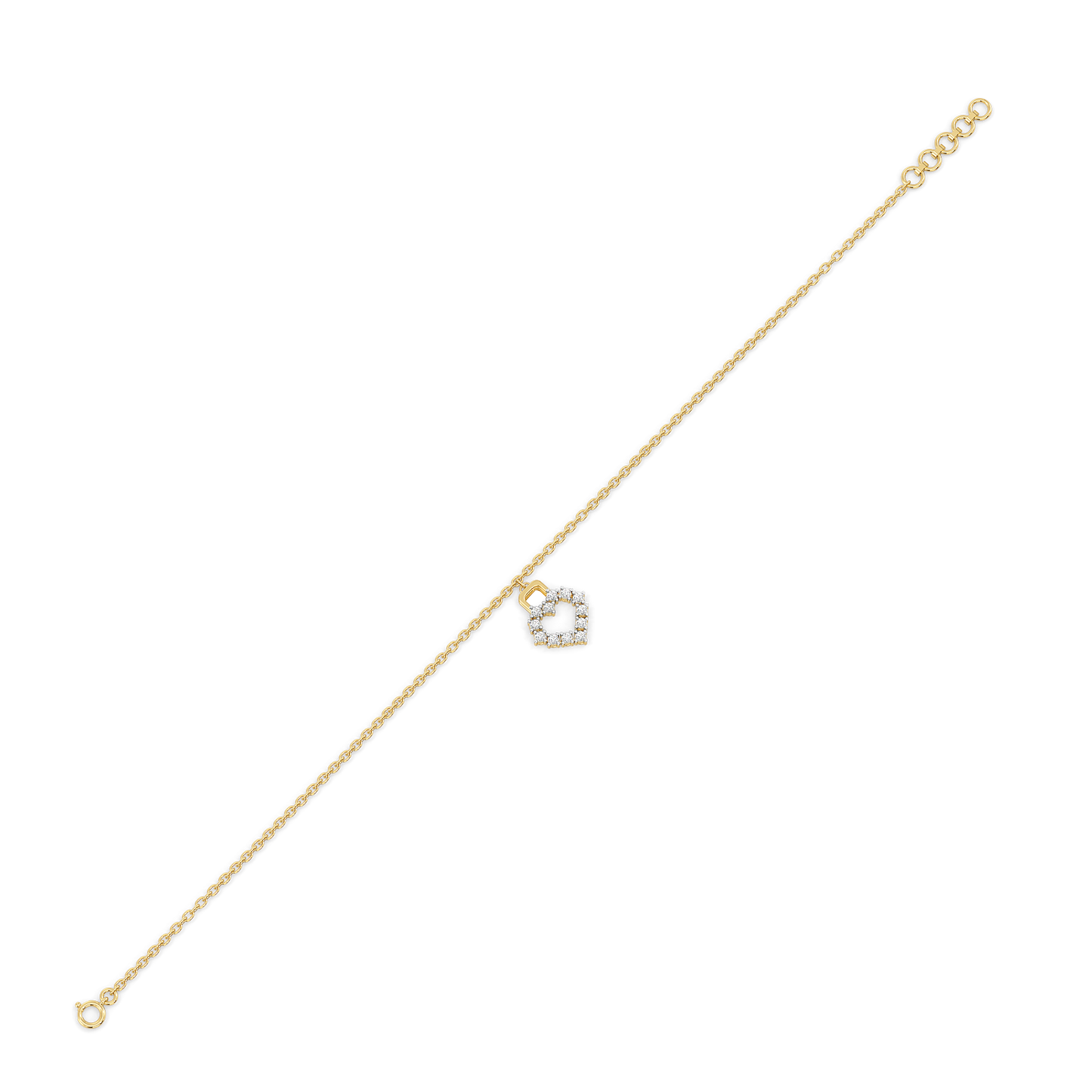 Locked in Love - Lab Diamond Bracelet