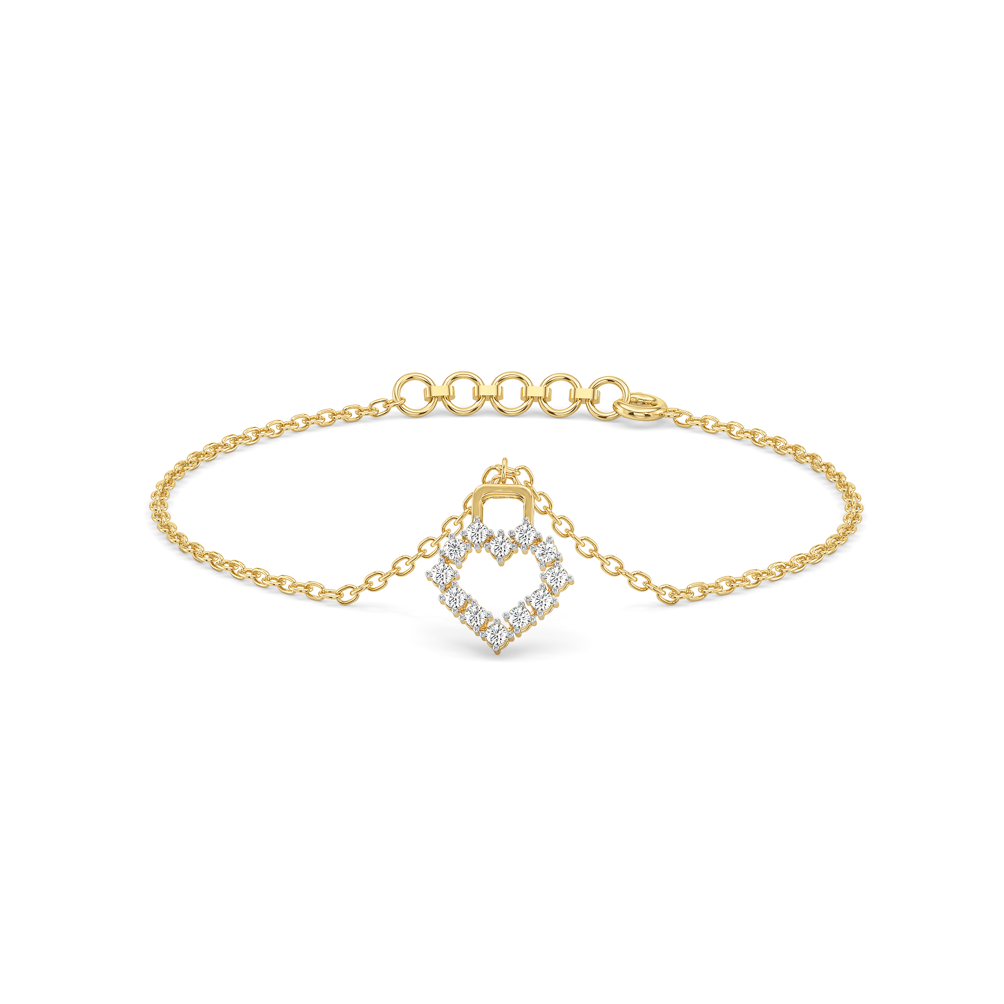 Locked in Love - Lab Diamond Bracelet