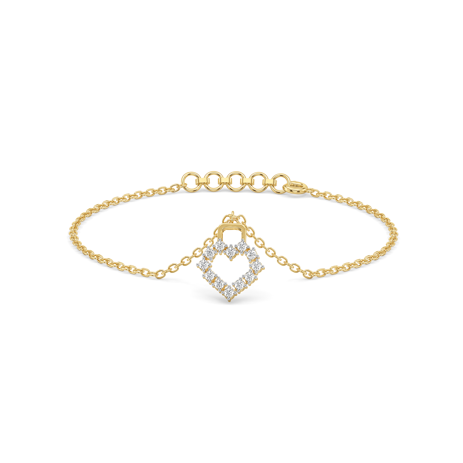 Locked in Love - Lab Diamond Bracelet