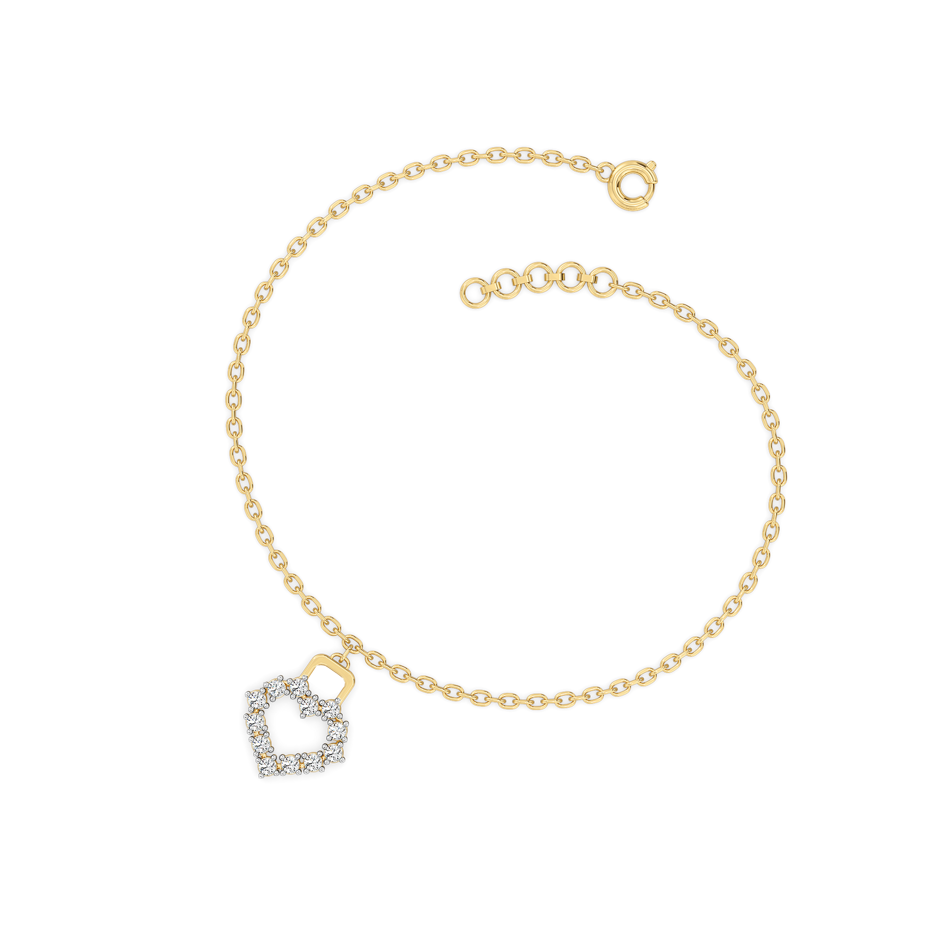 Locked in Love - Lab Diamond Bracelet