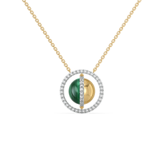 Malachite Muse - Lab Diamond Necklace