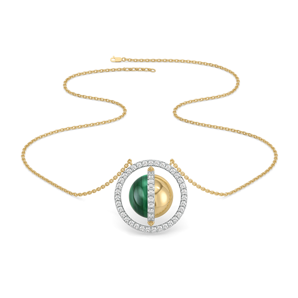 Lukson Malachite Muse - Lab Grown Diamond Necklace