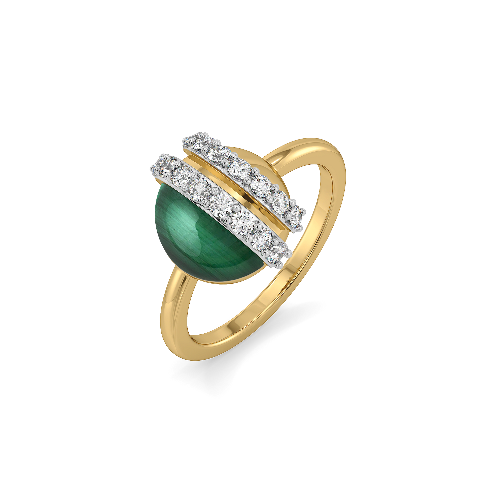 Malachite Muse - Lab Diamond Ring