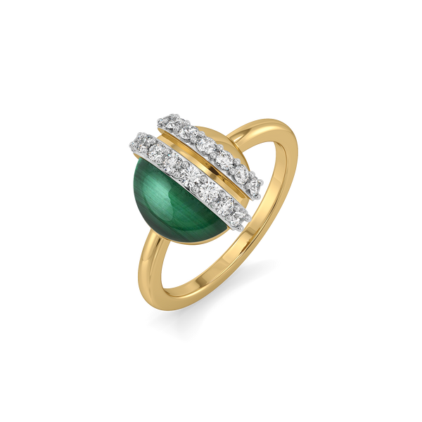 Lukson Malachite Muse Lab Grown Diamond Ring