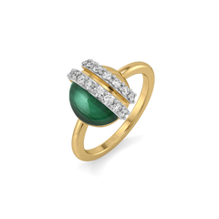 Malachite Muse - Lab Diamond Ring