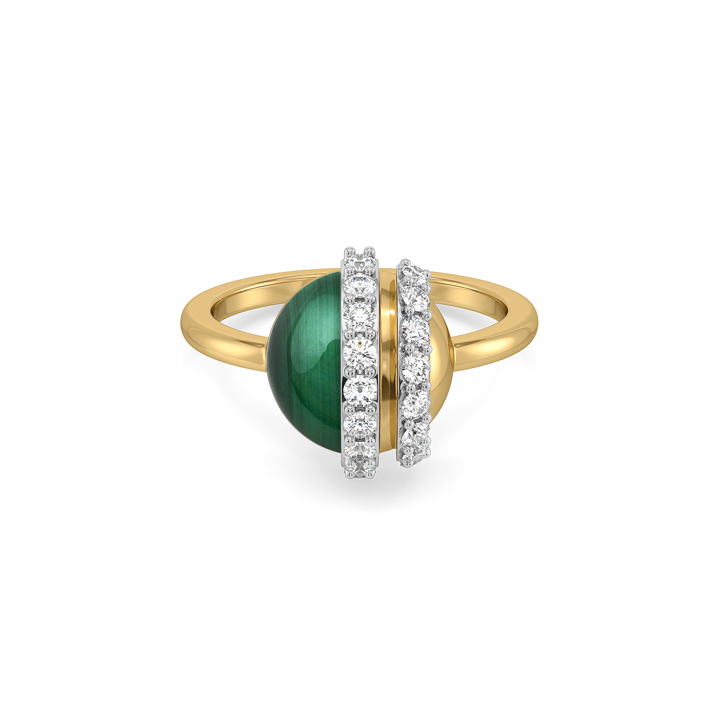 Malachite Muse - Lab Diamond Ring