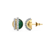 Malachite Muse - Lab Diamond Stud Earrings