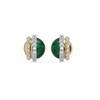 Malachite Muse - Lab Diamond Stud Earrings