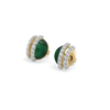 Malachite Muse - Lab Diamond Stud Earrings