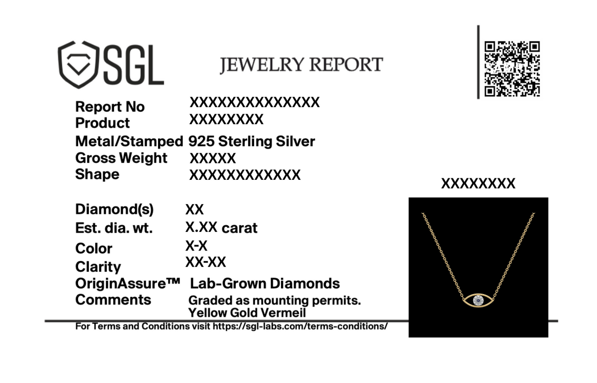 Evil Eye - Lab Diamond Necklace