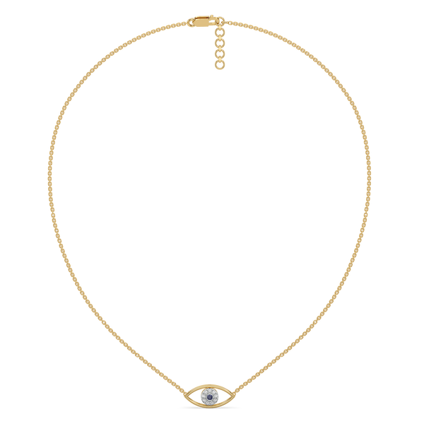 Evil Eye Lab Grown Diamond Necklace Online - Lukson