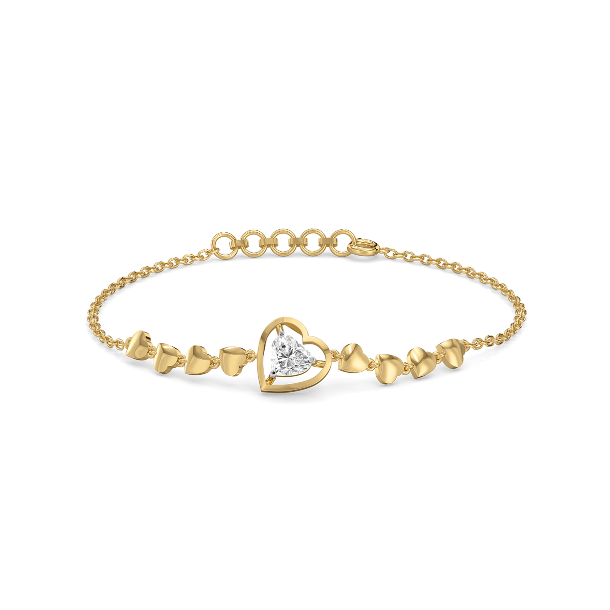 Dangling Hearts - Lab Diamond Bracelet