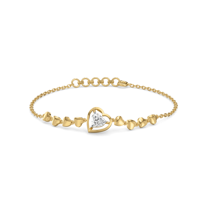 Dangling Hearts - Lab Diamond Bracelet