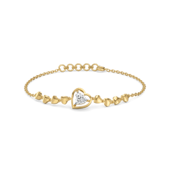 Dangling Hearts - Lab Diamond Bracelet
