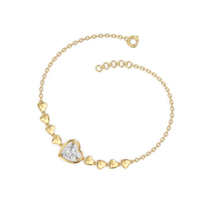 Dangling Hearts - Lab Diamond Bracelet