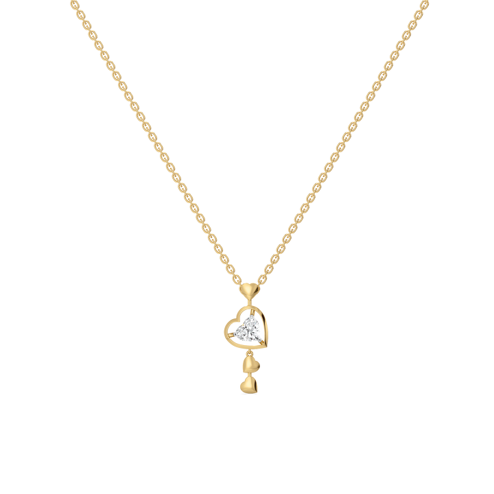 Dangling Hearts - Lab Diamond Necklace