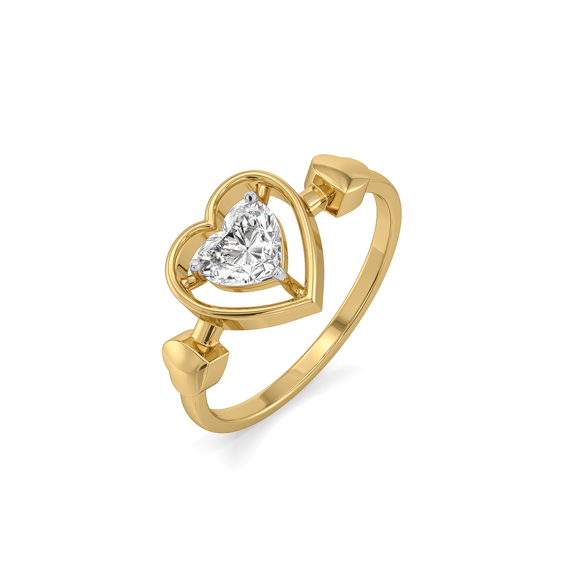 Dangling Hearts - Lab Diamond Ring