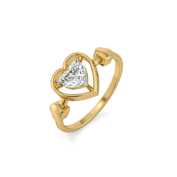 Lukson Dangling Hearts Lab Grown Diamond Ring