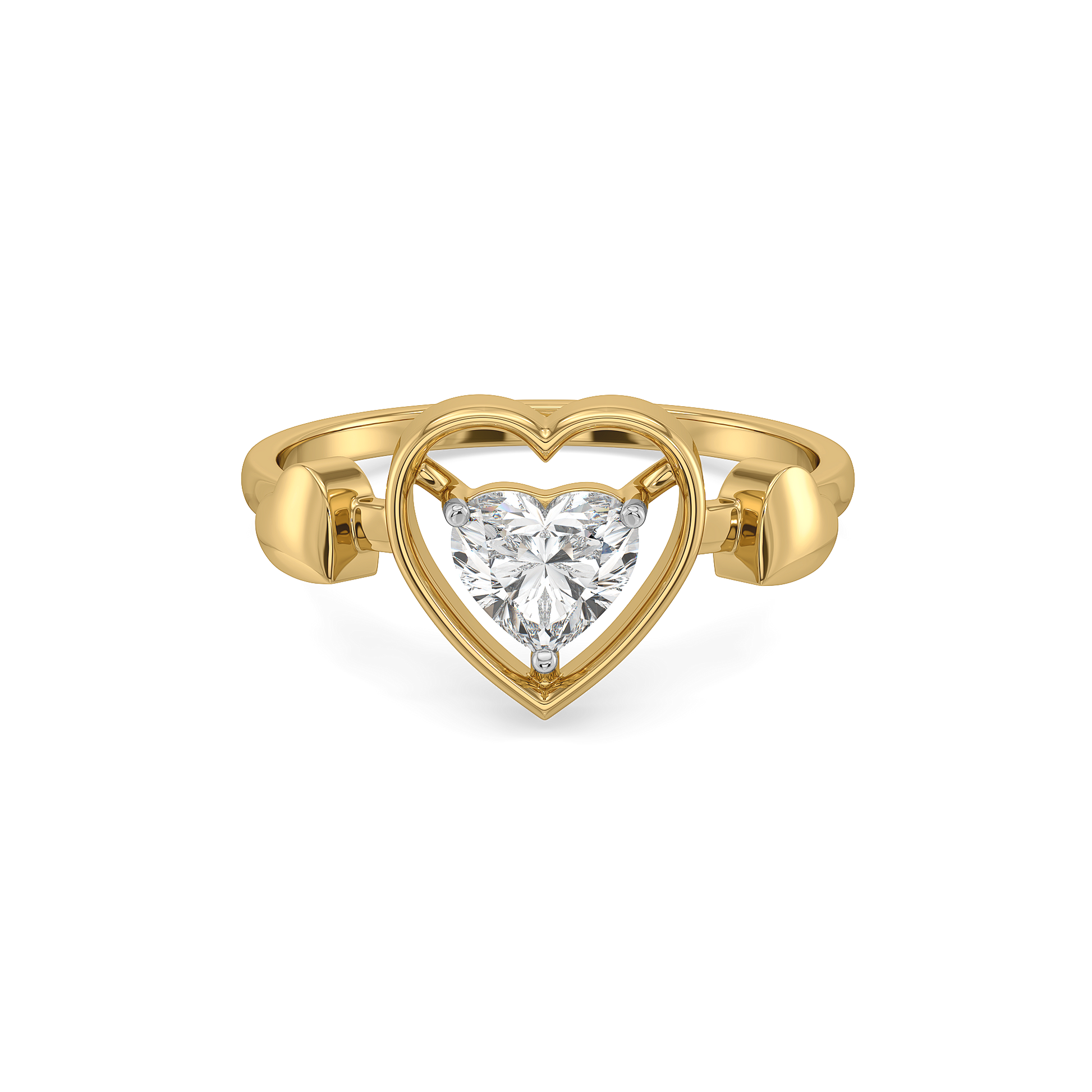 Dangling Hearts - Lab Diamond Ring