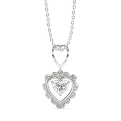 Antique Heart - Lab Diamond Pendant