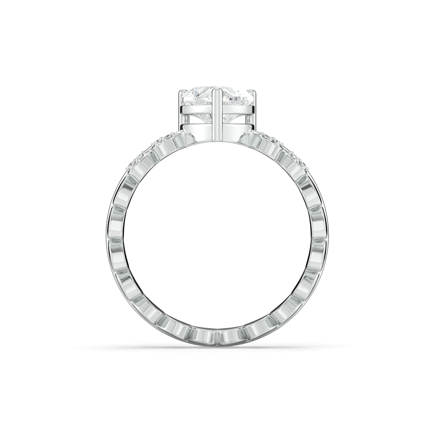 Antique Heart - Lab Diamond Ring