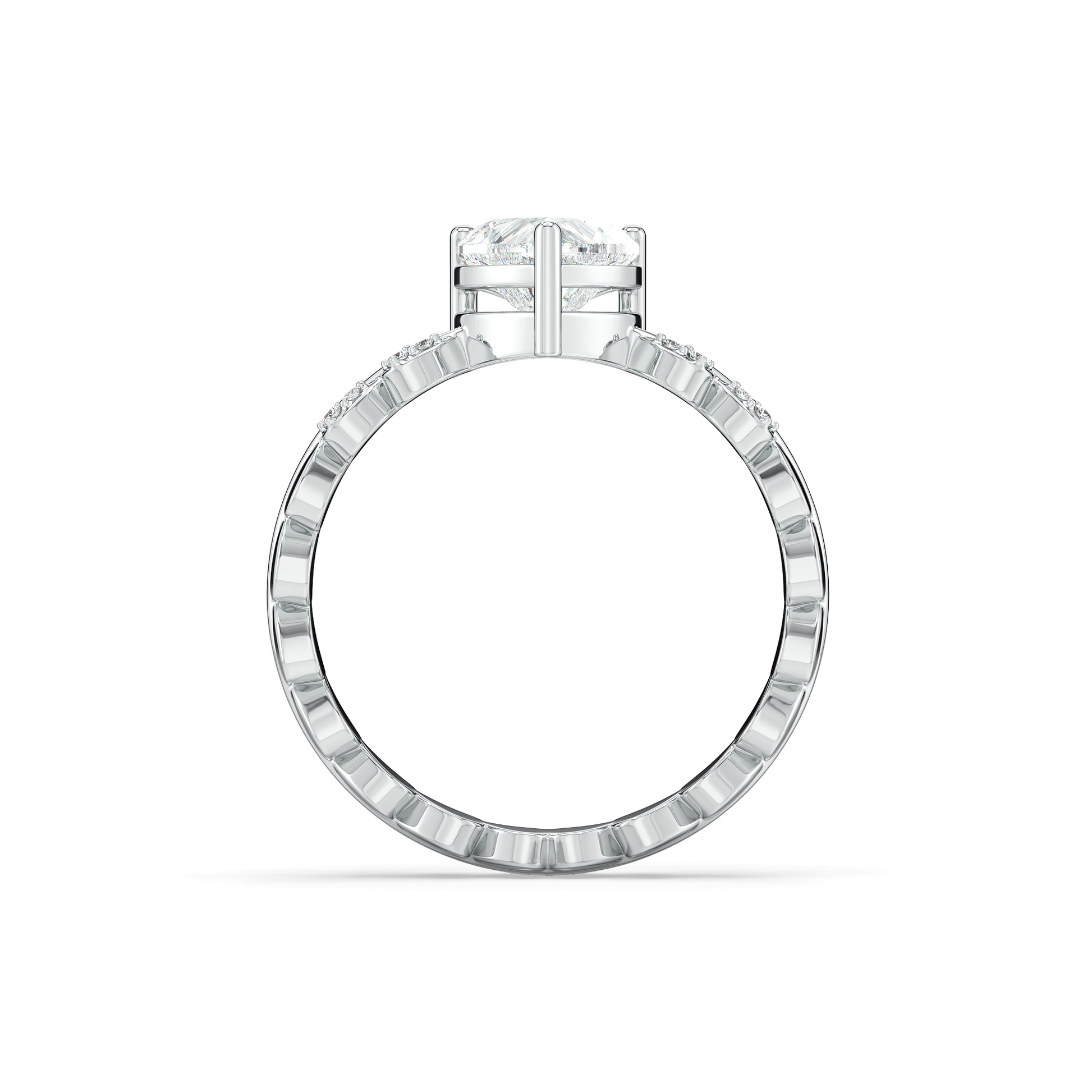 Antique Heart - Lab Diamond Ring