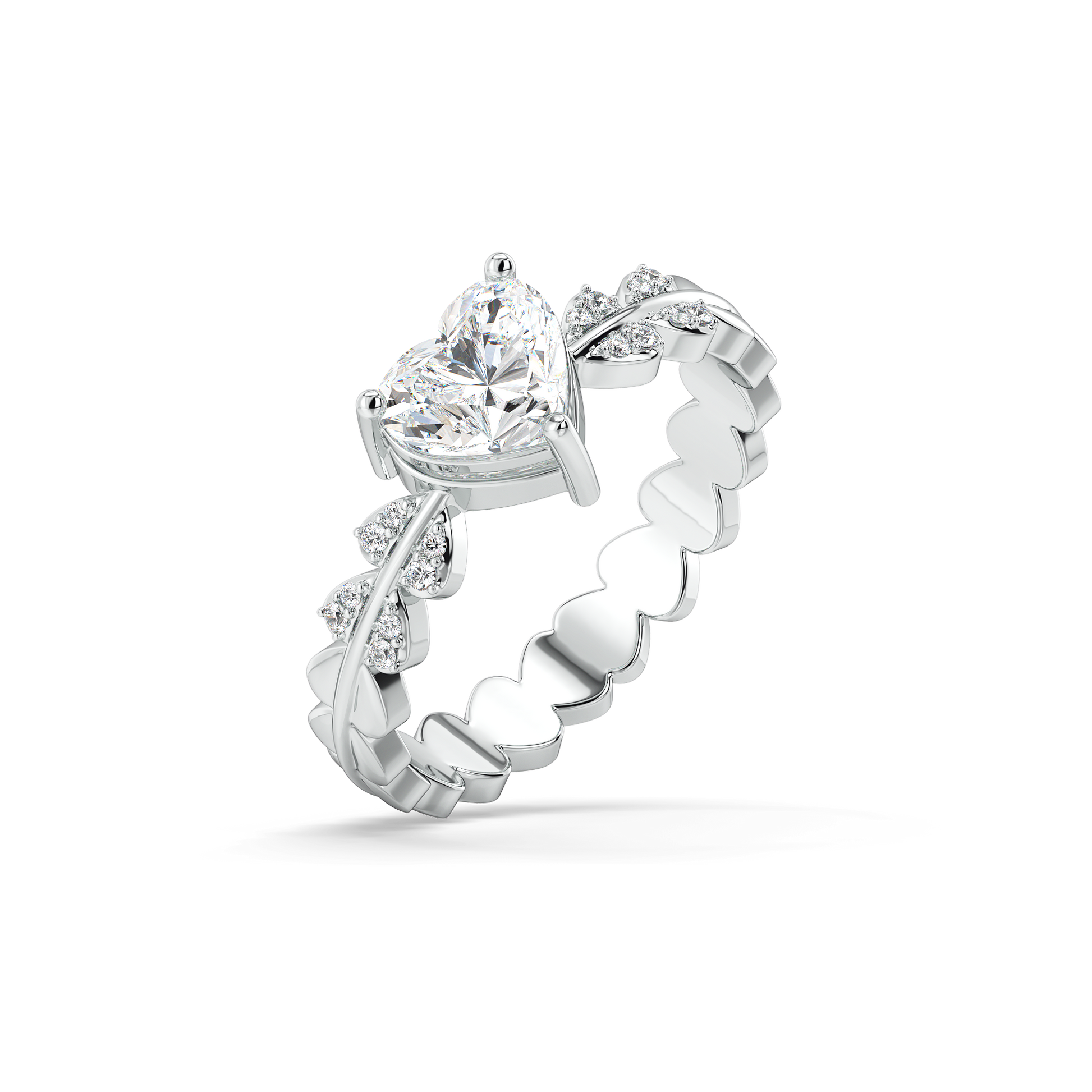 Antique Heart - Lab Diamond Ring