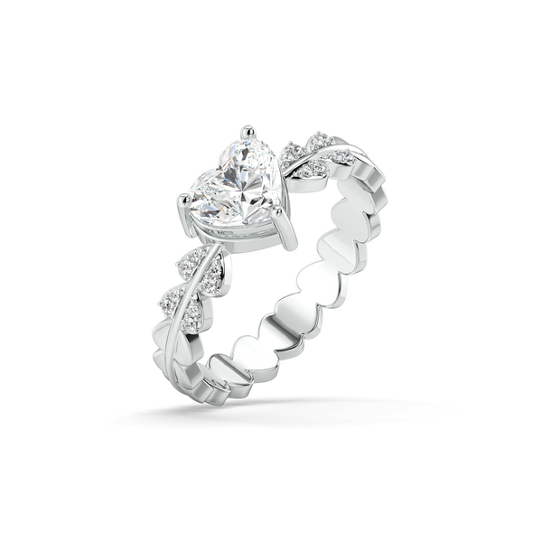 Lukson Antique Heart Lab Grown Diamond Ring