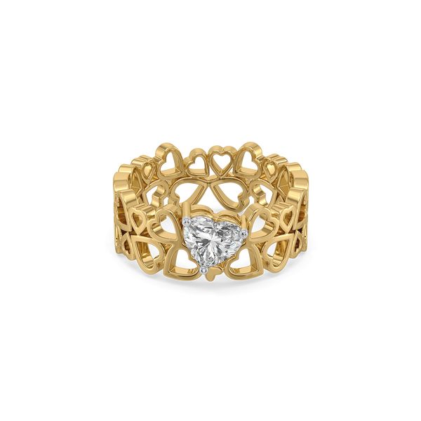 Lukson All My Hearts Lab Grown Diamond Ring in India