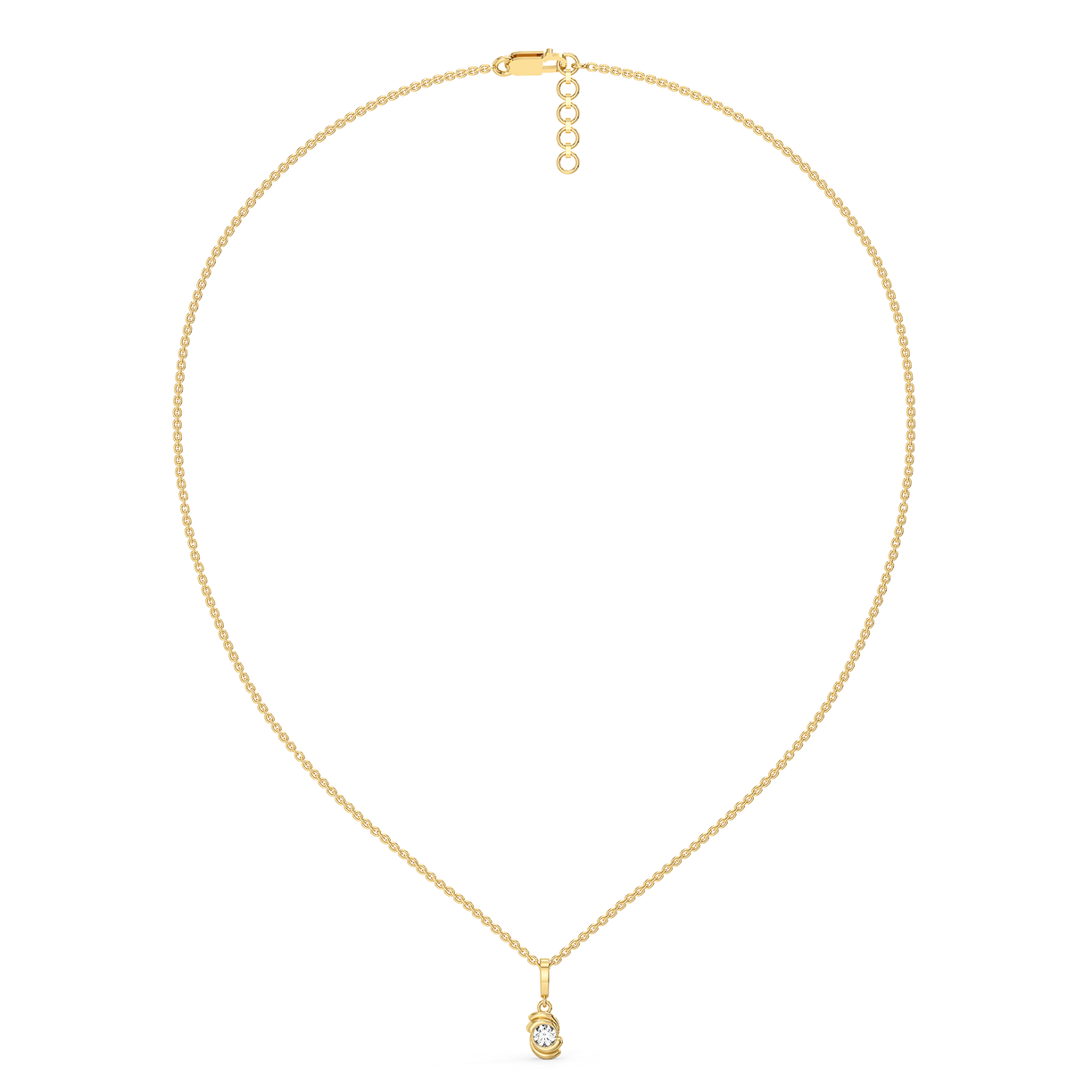 Cocoon Charm - Lab Diamond Necklace