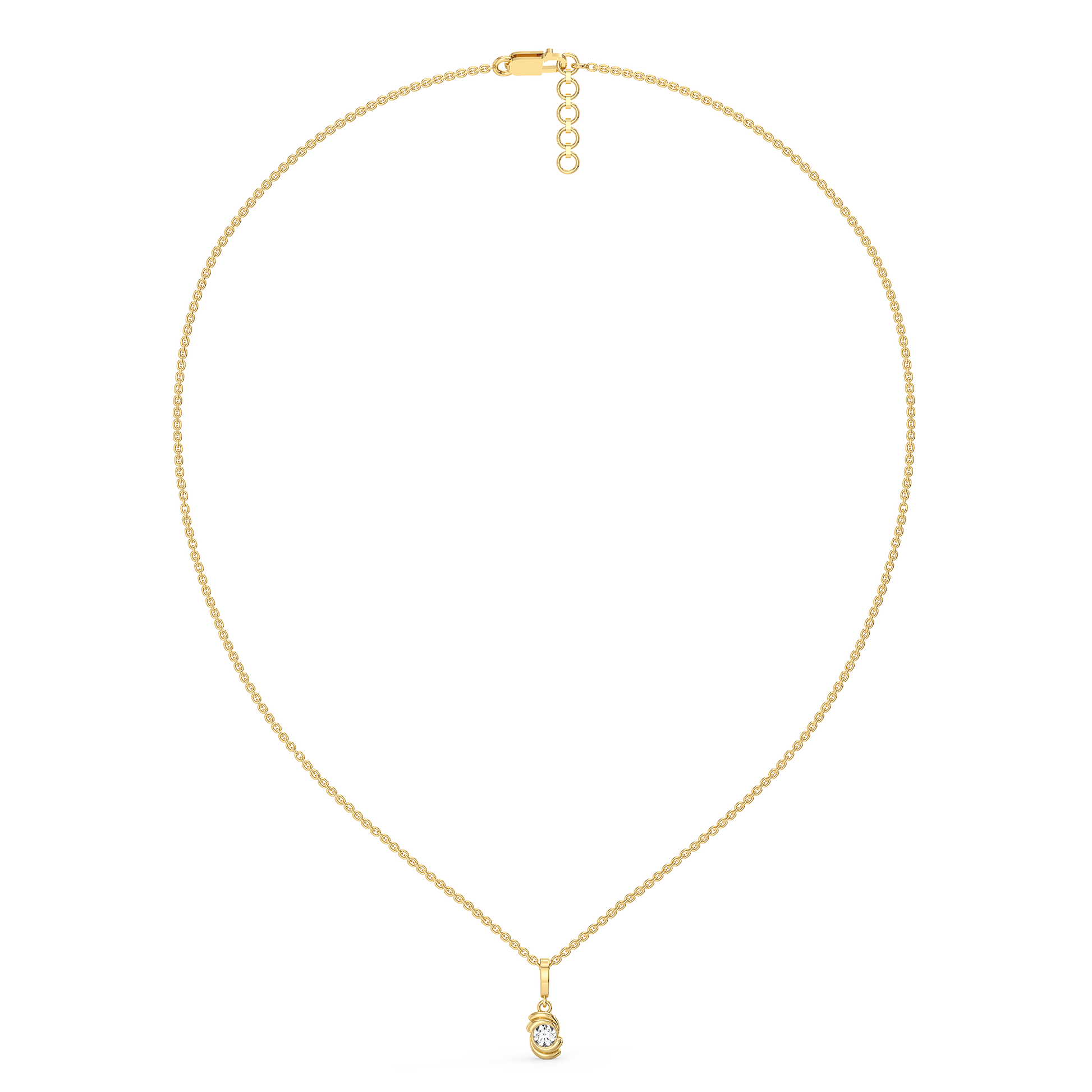 Cocoon Charm - Lab Diamond Necklace