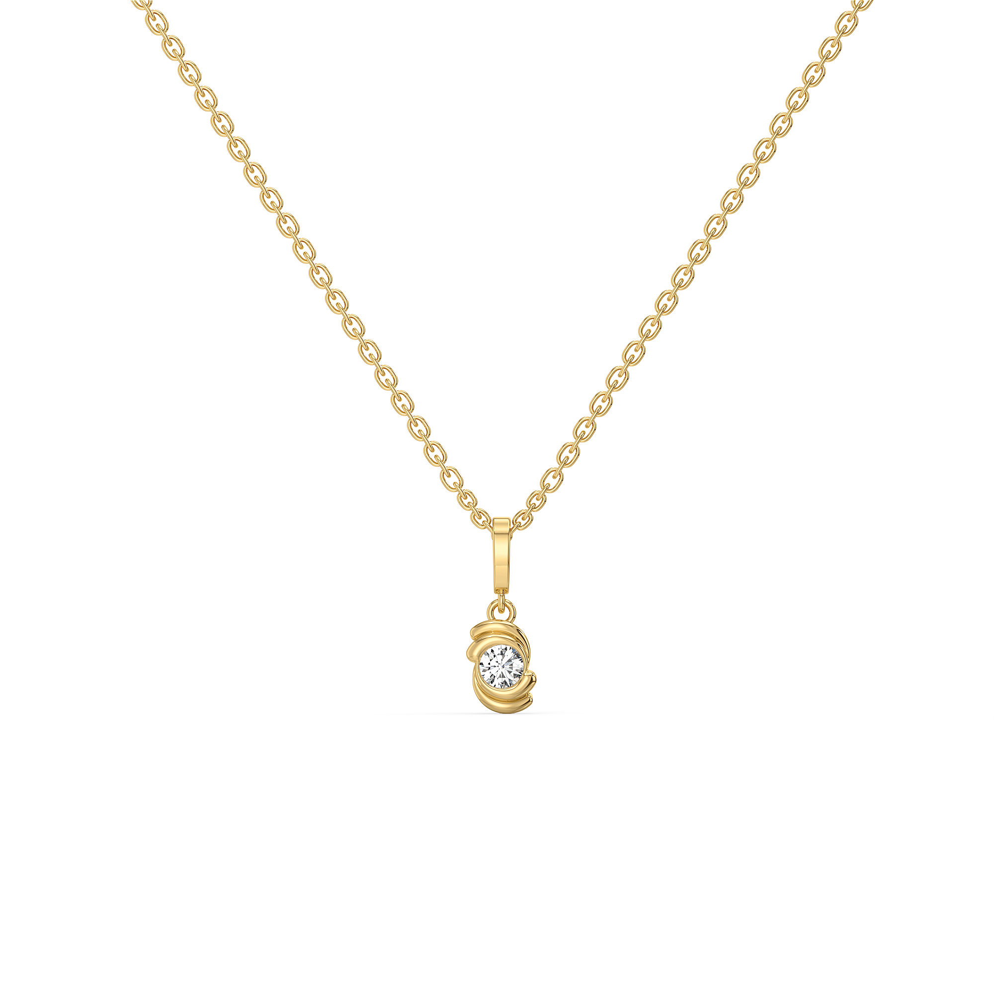 Cocoon Charm - Lab Diamond Necklace