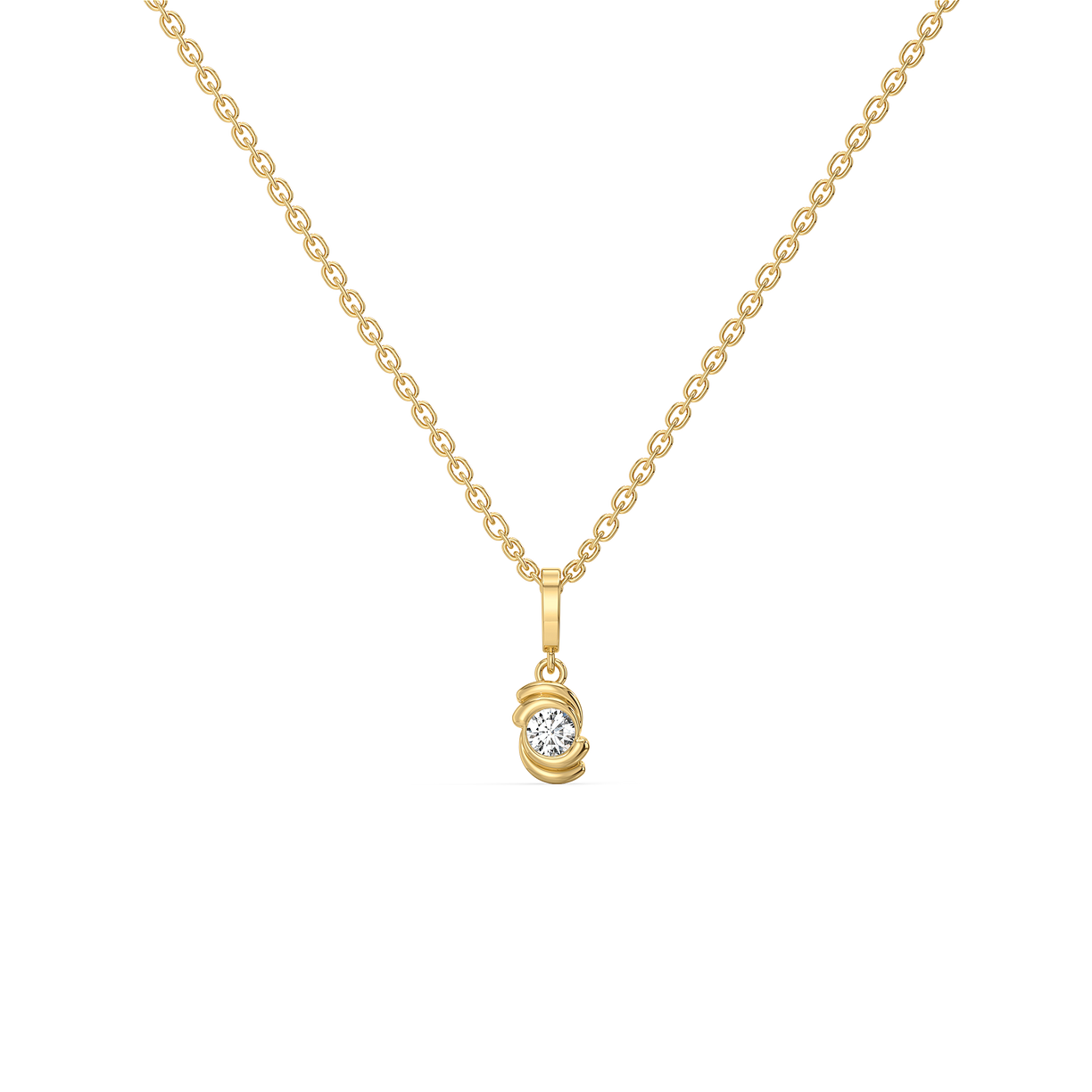 Cocoon Charm - Lab Diamond Necklace