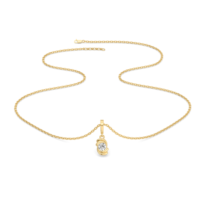 Cocoon Charm - Lab Diamond Necklace