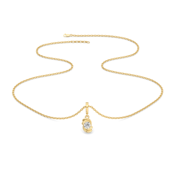 Cocoon Charm Lab Grown Diamond Necklace - Lukson