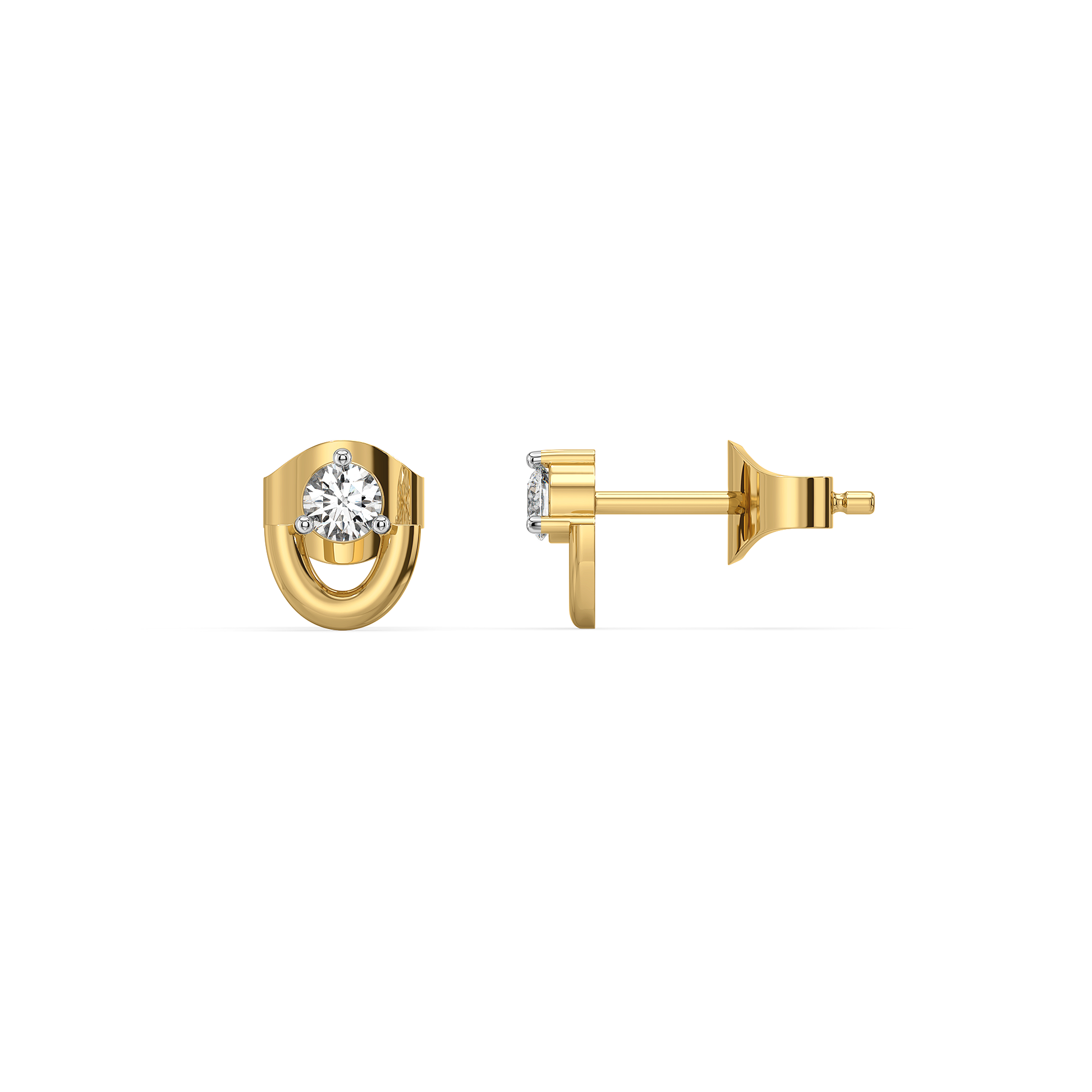 Cocoon Charm - Lab Diamond Stud Earrings