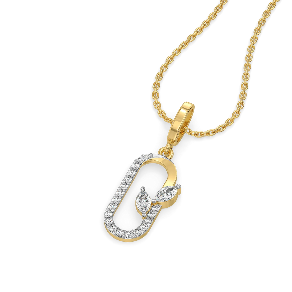 Leafline Marquise - Lab Diamond Pendant